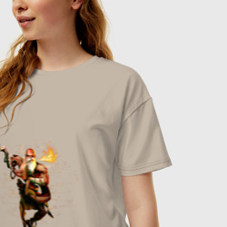 Женская футболка хлопок Oversize Street Fighter 6 Dhalsim - фото 2