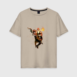 Женская футболка хлопок Oversize Street Fighter 6 Dhalsim