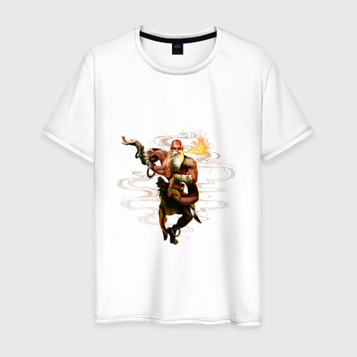 Мужская футболка из хлопка с принтом Street Fighter 6 Dhalsim, вид спереди №1