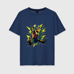 Женская футболка хлопок Oversize Street Fighter 6 Blanka