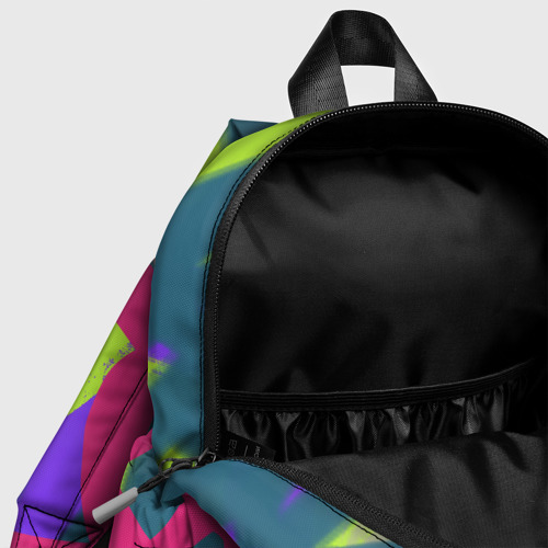 Детский рюкзак 3D с принтом Цветастая графика, фото #4