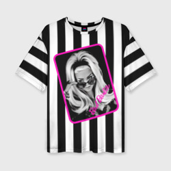 Барби и полосы – Женская футболка oversize 3D с принтом купить со скидкой в -50%
