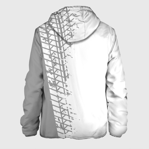 Мужская куртка 3D Mercedes Speed на светлом фоне со следами шин: по-вертикали, цвет 3D печать - фото 2
