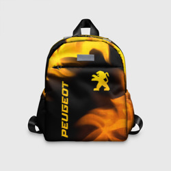 Детский рюкзак 3D Peugeot - gold gradient: надпись, символ