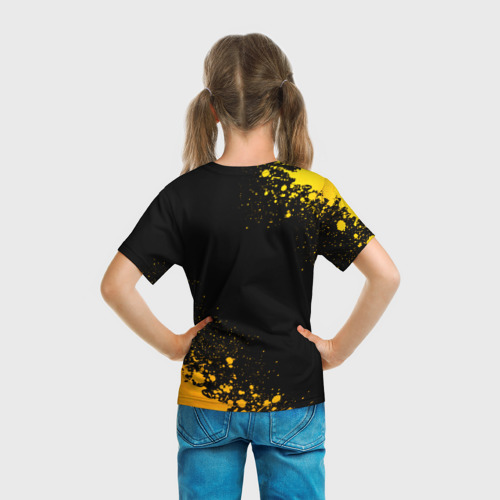 Детская футболка 3D Death Stranding - gold gradient: надпись, символ, цвет 3D печать - фото 6