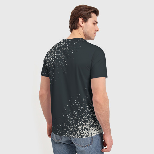 Мужская футболка 3D с принтом Арсений зубастый волк, вид сзади #2