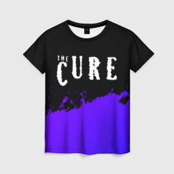 Женская футболка 3D The Cure purple grunge