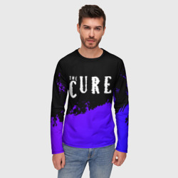 Мужской лонгслив 3D The Cure purple grunge - фото 2