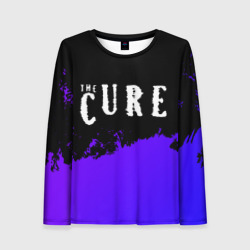 Женский лонгслив 3D The Cure purple grunge