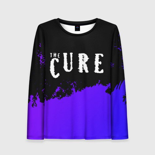Женский лонгслив 3D The Cure purple grunge, цвет 3D печать