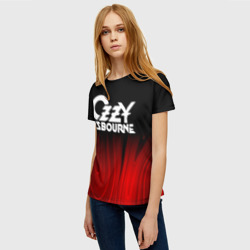 Женская футболка 3D Ozzy Osbourne red plasma - фото 2