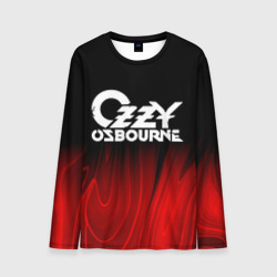 Мужской лонгслив 3D Ozzy Osbourne red plasma