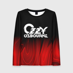 Женский лонгслив 3D Ozzy Osbourne red plasma