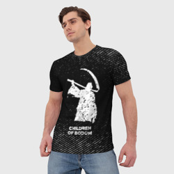 Мужская футболка 3D Children of Bodom с потертостями на темном фоне - фото 2