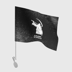 Флаг для автомобиля Children of Bodom с потертостями на темном фоне