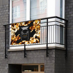 Флаг-баннер Babymetal рок кот и огонь - фото 2