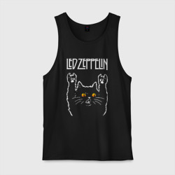 Мужская майка хлопок Led Zeppelin rock cat