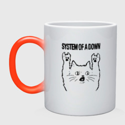 Кружка хамелеон System of a Down - rock cat