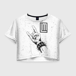 Женская футболка Crop-top 3D Lindemann и рок символ