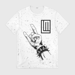 Мужская футболка 3D Lindemann и рок символ