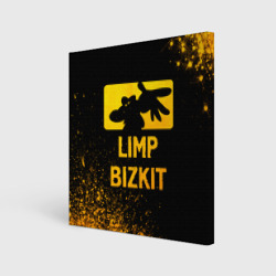 Холст квадратный Limp Bizkit - gold gradient