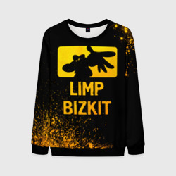 Мужской свитшот 3D Limp Bizkit - gold gradient