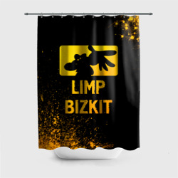 Штора 3D для ванной Limp Bizkit - gold gradient