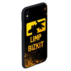 Чехол для iPhone XS Max матовый Limp Bizkit - gold gradient - фото 2