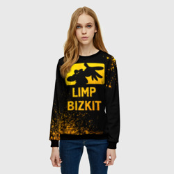 Женский свитшот 3D Limp Bizkit - gold gradient - фото 2