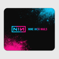 Прямоугольный коврик для мышки Nine Inch Nails - neon gradient: надпись и символ