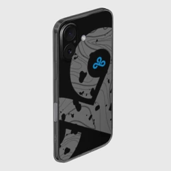Чехол для iPhone 16 силиконовый с защитой камеры Форма Cloud 9 black - фото 2