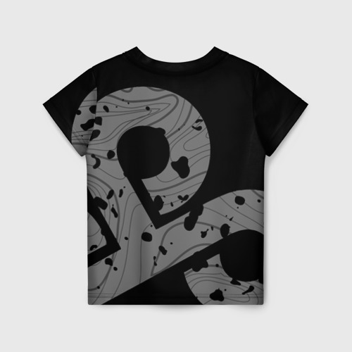 Детская футболка 3D с принтом Форма Cloud 9 black, вид сзади #1