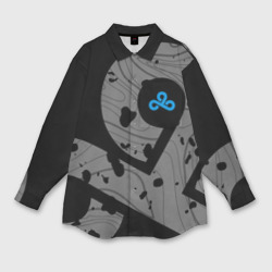 Мужская рубашка oversize 3D Форма Cloud 9 black