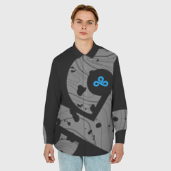 Мужская рубашка oversize 3D Форма Cloud 9 black - фото 2
