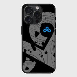 Чехол силиконовый для Apple iPhone 15 Pro матовый Форма Cloud 9 black