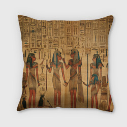 Подушка с принтом Имитация папируса: арт нейросети для любого человека, вид сзади №1. Цвет основы: 3d (велсофт)