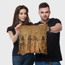 Подушка с принтом Имитация папируса: арт нейросети для любого человека, вид спереди №2. Цвет основы: 3d (велсофт)