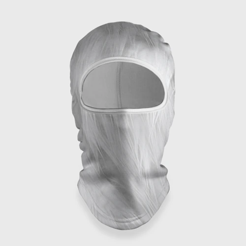 Балаклава 3D Белый мех, шерсть
