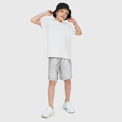 Детские спортивные шорты 3D Белый мех, шерсть - фото 2