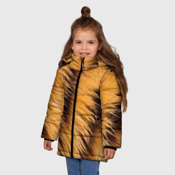 Зимняя куртка для девочек 3D Полосатый мех тигра - фото 2
