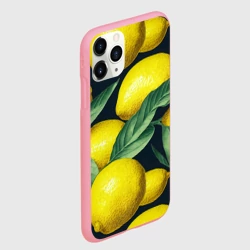 Чехол для iPhone 11 Pro Max матовый Лимон на черном - паттерн - фото 2