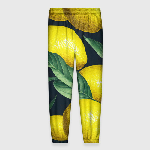 Мужские брюки 3D Лимон на черном - паттерн, цвет 3D печать - фото 2