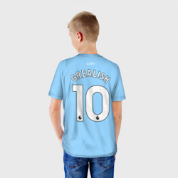 Детская футболка 3D Джек Грилиш Манчестер Сити форма 23-24 домашняя - фото 2