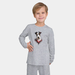 Детская пижама с лонгсливом хлопок Навсегда в сердце - фокстерьер - фото 2