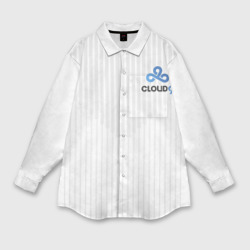 Мужская рубашка oversize 3D Cloud9 white