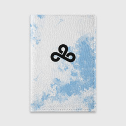 Обложка для паспорта матовая кожа Cloud9 Облачный