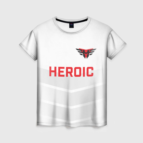 Женская футболка 3D с принтом Heroic white, вид спереди #2