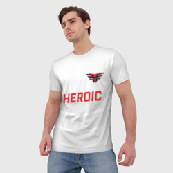 Мужская футболка 3D Heroic white - фото 2