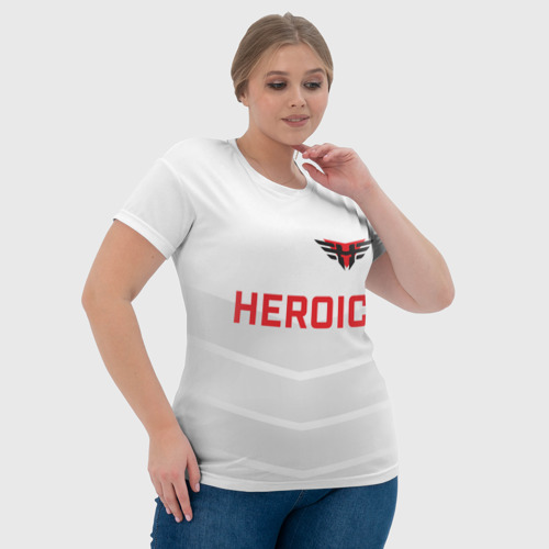 Женская футболка 3D с принтом Heroic white, фото #4