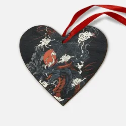 Деревянная игрушка Сердце Дракон в японском стиле